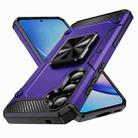 For Samsung Galaxy A35 Shockproof Metal Holder Phone Case(Purple) - 1