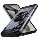 For Samsung Galaxy S24 5G Shockproof Metal Holder Phone Case(Grey) - 1