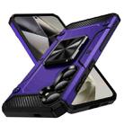 For Samsung Galaxy S24 5G Shockproof Metal Holder Phone Case(Purple) - 1