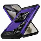 For Samsung Galaxy S24+ 5G Shockproof Metal Holder Phone Case(Purple) - 1