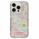 For iPhone 15 Pro Double Sided IMD Full Coverage TPU Phone Case(Floral) - 1