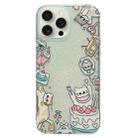 For iPhone 15 Pro Double Sided IMD Full Coverage TPU Phone Case(Side Cake Kitten) - 1