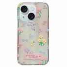 For iPhone 15 Double Sided IMD Full Coverage TPU Phone Case(Floral) - 1