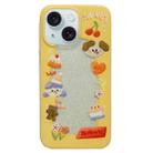 For iPhone 15 Double Sided IMD Full Coverage TPU Phone Case(Side Cake Puppy) - 1