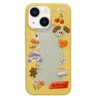 For iPhone 14 Double Sided IMD Full Coverage TPU Phone Case(Side Cake Puppy) - 1