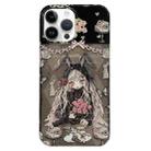 For iPhone 14 Pro Double Sided IMD Full Coverage TPU Phone Case(Rabbit Ears Rose Cake Girl) - 1