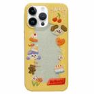 For iPhone 14 Pro Double Sided IMD Full Coverage TPU Phone Case(Side Cake Puppy) - 1