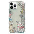 For iPhone 14 Pro Double Sided IMD Full Coverage TPU Phone Case(Side Cake Kitten) - 1