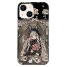 For iPhone 13 Double Sided IMD Full Coverage TPU Phone Case(Rabbit Ears Rose Cake Girl) - 1
