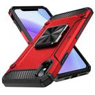 For iPhone XS Max Shockproof Metal Holder Phone Case(Red) - 1