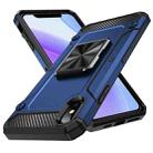 For iPhone XS Max Shockproof Metal Holder Phone Case(Blue) - 1