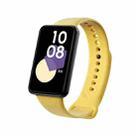 For Honor Band 9 Black Buckle TPU Watch Band(Yellow) - 1