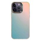 For iPhone 15 Pro Laser Gradient Color PC + TPU Phone Case(Dazzle White) - 1