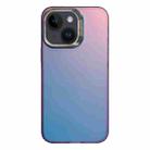 For iPhone 15 Laser Gradient Color PC + TPU Phone Case(Dazzle Purple) - 1
