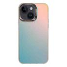 For iPhone 14 / 13 Laser Gradient Color PC + TPU Phone Case(Dazzle White) - 1