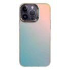 For iPhone 13 Pro Max / 12 Pro Max Laser Gradient Color PC + TPU Phone Case(Dazzle White) - 1