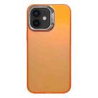 For iPhone 12 / 12 Pro Laser Gradient Color PC + TPU Phone Case(Dazzle Orange) - 1