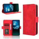 For ASUS ROG Phone 8 Skin Feel Calf Texture Card Slots Leather Phone Case(Red) - 1
