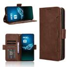 For ASUS ROG Phone 8 Pro Skin Feel Calf Texture Card Slots Leather Phone Case(Brown) - 1