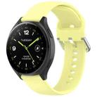 For Xiaomi Watch 2 Solid Color Metal Silver Buckle Silicone Watch Band, Size: S(Yellow) - 1