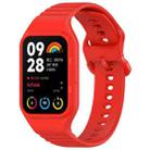 For Xiaomi Mi Band 8 Pro Solid Color Integrated TPU Watch Band(Red) - 1