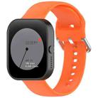 For CMF Watch Pro D395 22mm Solid Color Silver Buckle Silicone Watch Band, Size:L(Orange) - 1