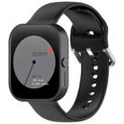 For CMF Watch Pro D395 / Watch Pro 2 22mm Solid Color Silver Buckle Silicone Watch Band, Size:L(Black) - 1