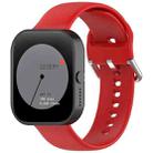 For CMF Watch Pro D395 22mm Solid Color Silver Buckle Silicone Watch Band, Size:L(Red) - 1