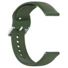 For CMF Watch Pro D395 22mm Solid Color Silver Buckle Silicone Watch Band, Size:L(Army Green) - 3