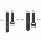 For CMF Watch Pro D395 22mm Solid Color Silver Buckle Silicone Watch Band, Size:L(Army Green) - 6