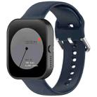For CMF Watch Pro D395 / Watch Pro 2 22mm Solid Color Silver Buckle Silicone Watch Band, Size:L(Midnight Blue) - 1
