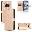 For Nothing Phone 2a Honeycomb Dot Texture Leather Phone Case(Gold) - 1