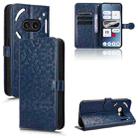 For Nothing Phone 2a Honeycomb Dot Texture Leather Phone Case(Blue) - 1