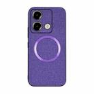 For Xiaomi Redmi Note 13 5G CD Magsafe Magnetic Cloth Texture Phone Case(Purple) - 1