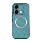 For Xiaomi Redmi Note 13 5G CD Magsafe Magnetic Cloth Texture Phone Case(Light Green) - 1