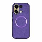 For Xiaomi Redmi Note 13 4G CD Magsafe Magnetic Cloth Texture Phone Case(Purple) - 1