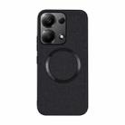 For Xiaomi Redmi Note 13 Pro 4G CD Magsafe Magnetic Cloth Texture Phone Case(Black) - 1