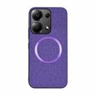 For Xiaomi Redmi Note 13 Pro 4G CD Magsafe Magnetic Cloth Texture Phone Case(Purple) - 1