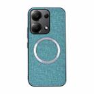 For Xiaomi Redmi Note 13 Pro 4G CD Magsafe Magnetic Cloth Texture Phone Case(Light Green) - 1