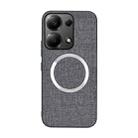 For Xiaomi Redmi Note 13 Pro 4G CD Magsafe Magnetic Cloth Texture Phone Case(Grey) - 1