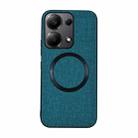 For Xiaomi Redmi Note 13 Pro 4G CD Magsafe Magnetic Cloth Texture Phone Case(Dark Green) - 1