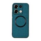For Xiaomi Redmi Note 13 Pro 5G CD Magsafe Magnetic Cloth Texture Phone Case(Dark Green) - 1