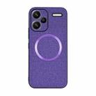 For Xiaomi Redmi Note 13 Pro+ CD Magsafe Magnetic Cloth Texture Phone Case(Purple) - 1