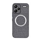 For Xiaomi Redmi Note 13 Pro+ CD Magsafe Magnetic Cloth Texture Phone Case(Grey) - 1