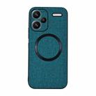 For Xiaomi Redmi Note 13 Pro+ CD Magsafe Magnetic Cloth Texture Phone Case(Dark Green) - 1