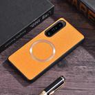 For Sony Xperia 1 VI CD Magsafe Magnetic Cloth Texture Phone Case(Orange) - 1