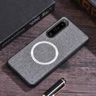For Sony Xperia 1 VI CD Magsafe Magnetic Cloth Texture Phone Case(Grey) - 1