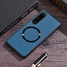 For Sony Xperia 1 VI CD Magsafe Magnetic Cloth Texture Phone Case(Blue) - 1