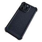 For iPhone 11 Pro Carbon Fiber Four Corners Shockproof TPU Phone Case(Black) - 1