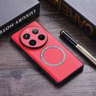 For Realme 12 Pro PU MagSafe Magnetic Phone Case(Red) - 1